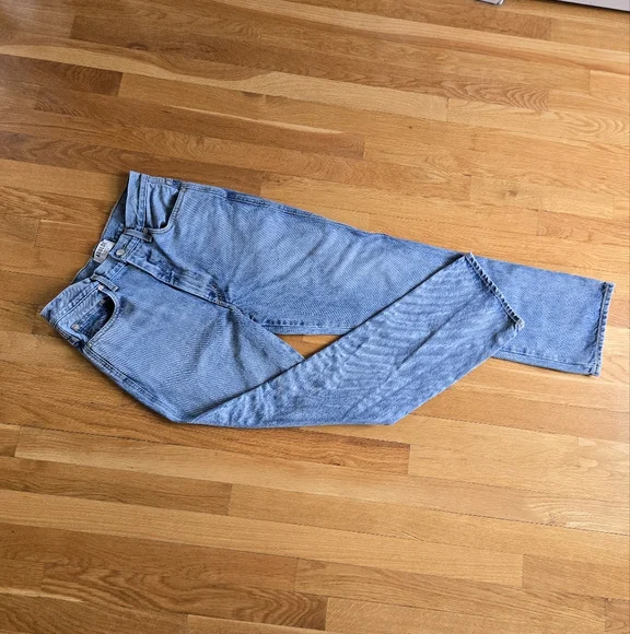 Agolde Sky Blue Denim Pants - Picture 6 of 12